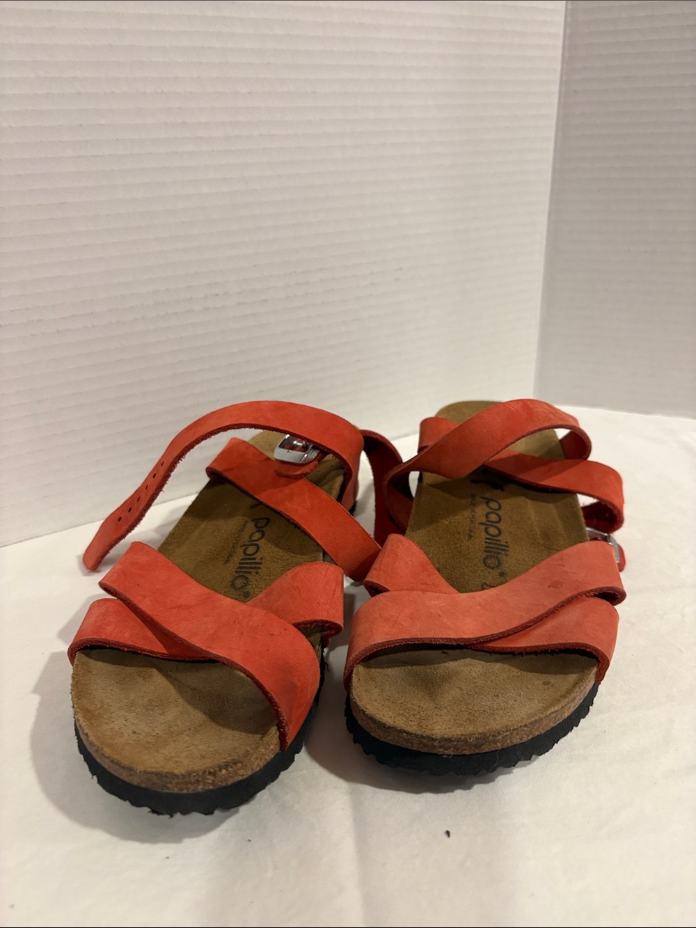Papillio Red Strappy Cork Footbed Sandals